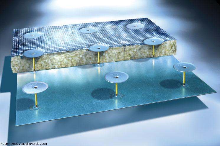 一体式保温钉铺设保温棉效果图